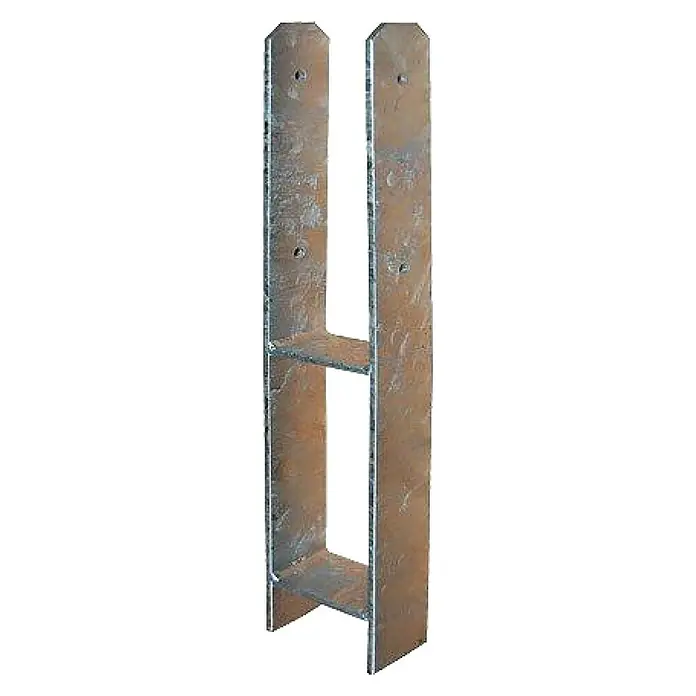 Andrewex H-Pfostenanker - 9 x 6 x 60 cm, Feuerverzinkt - Vorderansicht
