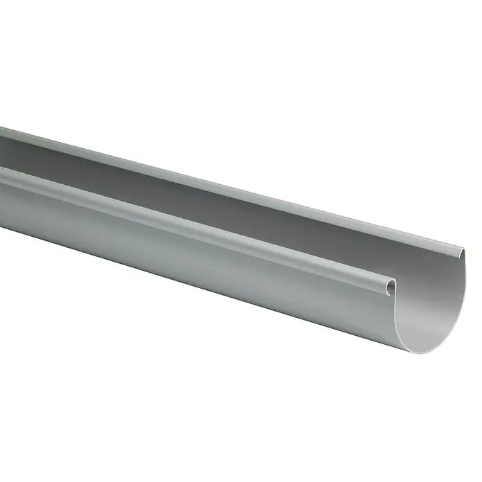FunkeGruppe Halbrunde Dachrinne - Nennweite: 125 mm, Länge: 100 cm, Kunststoff, Grau