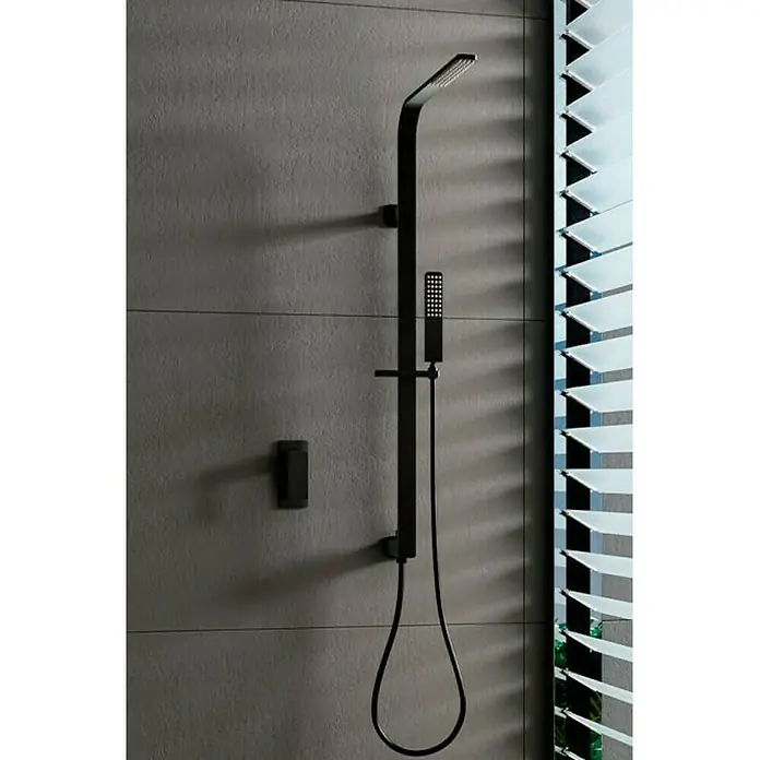 Imex Sistema de ducha Bahamas Negro - Con grifo monomando, Número de tipos de chorro: 1 ud., Negro - Foto ambiente