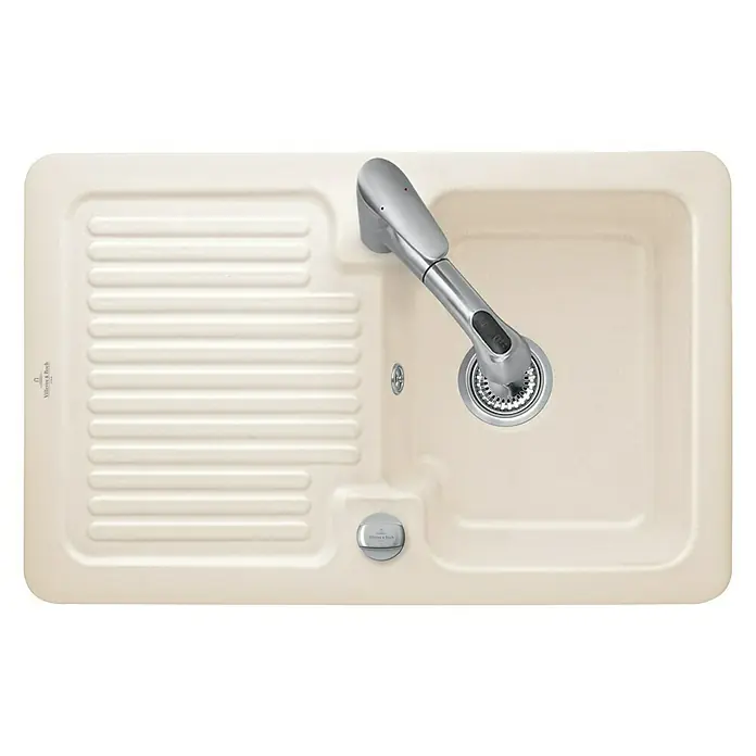 Villeroy & Boch Einbauspüle Condor - 80 x 51 cm, 1 Becken, Keramik, Creme - Ansicht von oben
