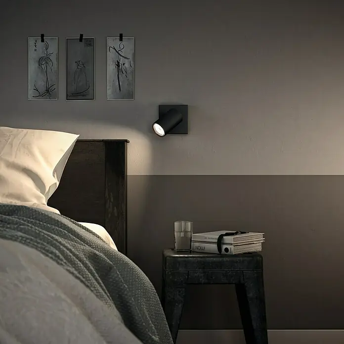 Philips Foco de una luz Kosipo - 10 W, L x An x Al: 10,2 x 10,2 x 13,4 cm, Negro, GU10