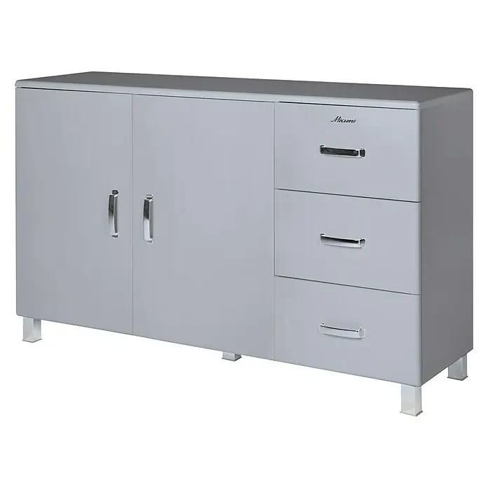 Phönix Miami Sideboard - L x B x H: 43 x 146,4 x 88,8 cm, Hellgrau - Vorderansicht