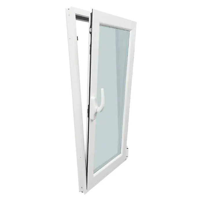 Solid Elements Ventana de aluminio Practicable Oscilobatiente - 50 x 100 cm, Derecha, Blanco, Sin persiana
