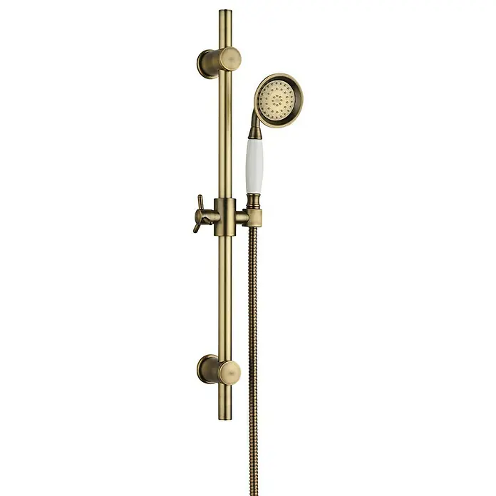 Rousseau Conjunto de ducha Retro - Tipos de chorro: Lluvia, Bronce