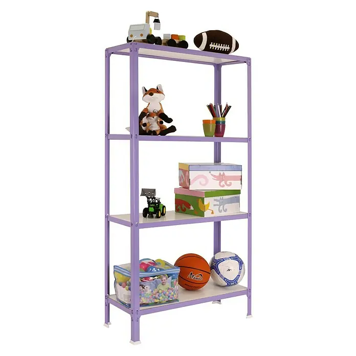 Simonrack Homeclick Estantería metálica Color Mini - L x An x Al: 30 x 80 x 160 cm, Capacidad de carga: 100 kg/balda, Número de baldas: 4 ud., Lila