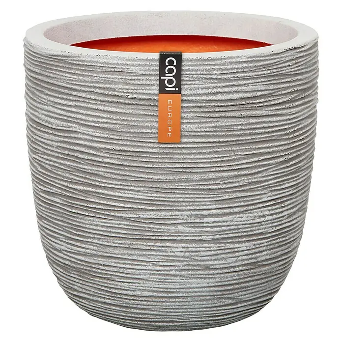 Capi Europe Nature Binnenpot, rond Rib NL - Buitenmaat (Ø x h): 35 x 34 cm, Ivoor, Kunststof - Vooraanzicht