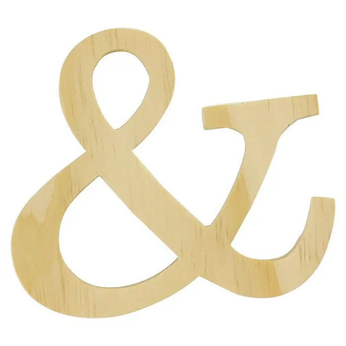 Artemio Letra de madera - Motivo: &, L x An x Al: 11,5 x 1 x 11,5 cm, Madera