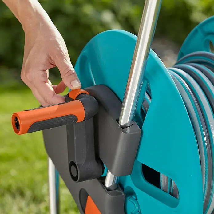 Gardena Schlauchwagen-Set Aquaroll M - Kunststoff/Metall, Schlauchlänge: 20 m - Detailaufnahme