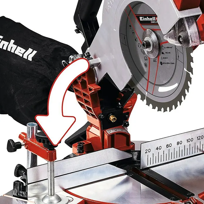 Einhell Power X-Change Akku-Kappzugsäge TE-MS 18/210 - 18 V, Ohne Akku, Durchmesser Sägeblatt: 210 mm, Leerlaufdrehzahl: 3.000 U/min