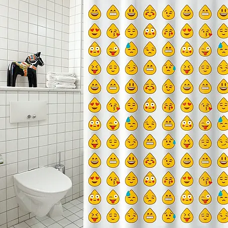 Venus  Cortina de baño textil Emoticonos