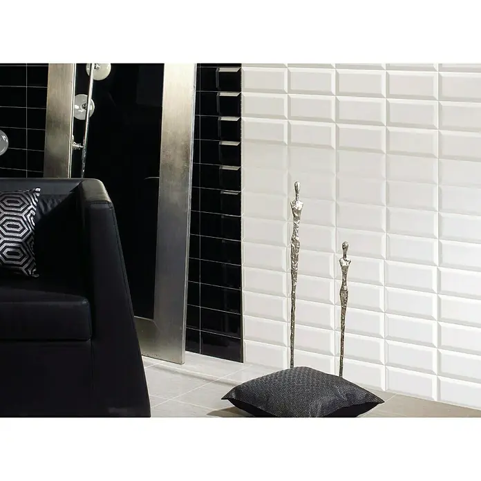 Revestimiento cerámico Metro Tile - 10 x 20 cm, Blanco, Brillante