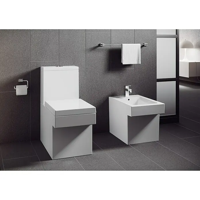 Grohe Essentials Cube Portarrollos papel higiénico - Sin tapa, Cromo, Brillante