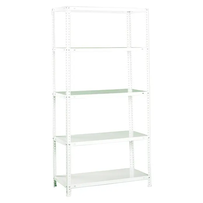 Simonrack Comfort Metallregal Comfort Plus - L x B x H: 40 x 100 x 200 cm, Traglast: 100 kg/Boden, Anzahl Böden: 5 Stk., Schrauben, Weiß - Ansicht von oben