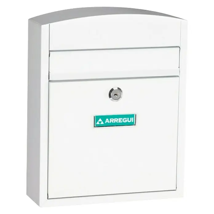 Arregui Compact Buzón de correo E-5737 - Acero, L x An x Al: 24 x 9,5 x 28,5 cm, Blanco