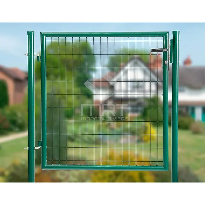 Puerta de valla Residencial - 100 x 100 cm, Verde, Metal - Foto ambiente