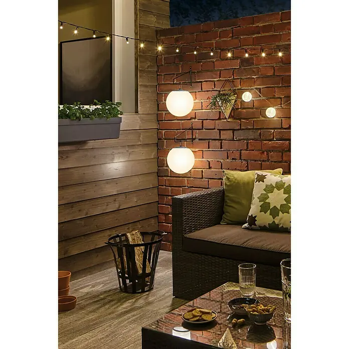 Paulmann Mobiles LED-Licht Basis Kugel - 1,5 W, Weiß, Höhe: 22,1 cm, IP65 - Vorderansicht