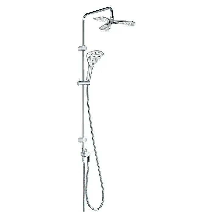 Kludi Fizz Duschsystem - Mit Umsteller, Lochabstand: 85,5 cm, Anzahl Strahlarten: 3 Stk. - Vorderansicht