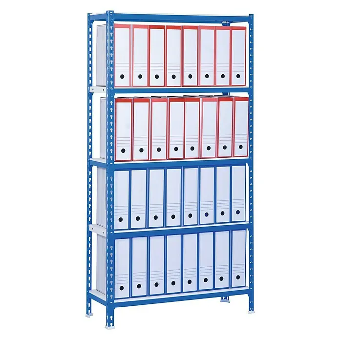Simonrack Simonclick Metallregal Simonclick Plus - L x B x H: 50 x 100 x 200 cm, Traglast: 180 kg/Boden, Anzahl Böden: 5 Stk., Stecken, Blau/Weiß