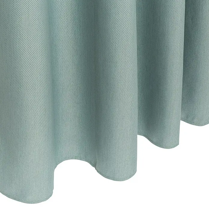 Cortina con ollaos Plata Cristel - 140 x 260 cm, 100 % poliéster, Verde