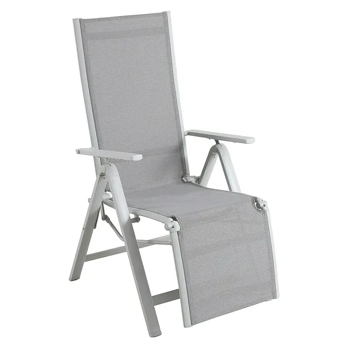 Sunfun Hannah Garten-Positionssessel - Breite: 61 cm, Textilen, Hellgrau