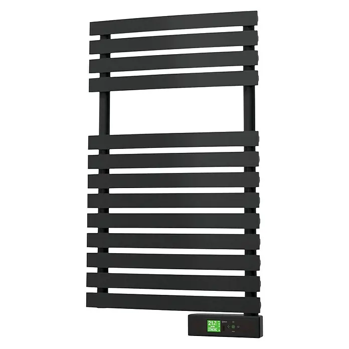 Rointe Radiador toallero eléctrico Delta - An x Al: 50 x 84,3 cm, 300 W, Negro, Display LC