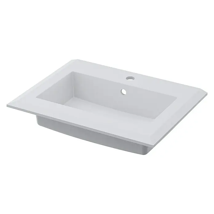 Baden Haus Qubo Waschbecken - B x L: 61 x 46 cm, Mitte, Mit Überlauf