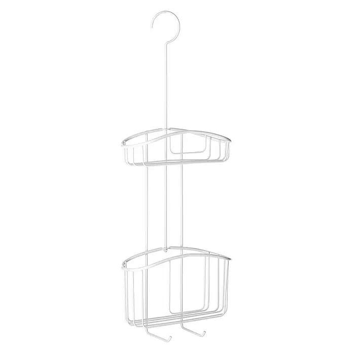 Tatay Cesta de baño colgante doble - 9 x 22,5 x 60 cm, Blanco