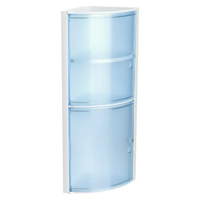 Tatay Armario de baño rinconero - L x An x Al: 20 x 20 x 62,5 cm, Blanco/Azul