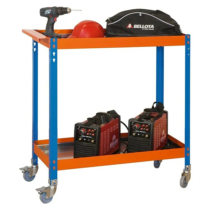 Simonrack Carro de taller Metalic - L x An x Al: 40 x 90 x 103 cm, Metal, Azul/Naranja