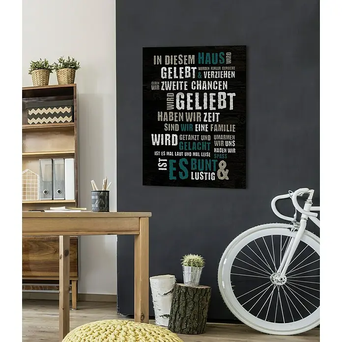 ProArt Type Hype Leinwandbild - Geliebt II, B x H: 60 x 80 cm - Stimmungsaufnahme