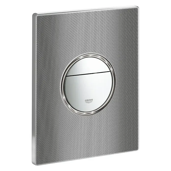 Grohe Bedieningsplaat Nova Cosmopolitan - Grafiet/zwart, 2 spoelstanden - Vooraanzicht