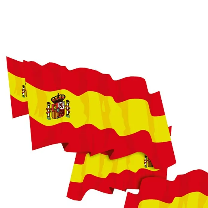 Etiqueta adhesiva ondeante España - Bandera