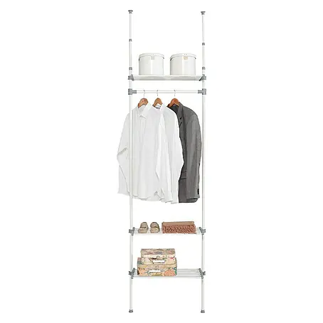 Juego de barras para ropa con 3 baldas