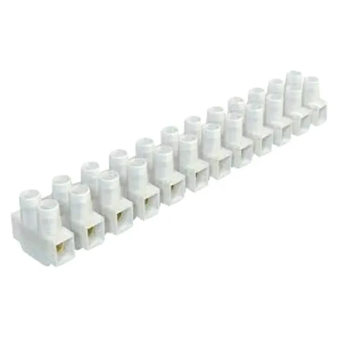 Famatel Regleta de conexión - 4 mm², 12 polos, Blanco