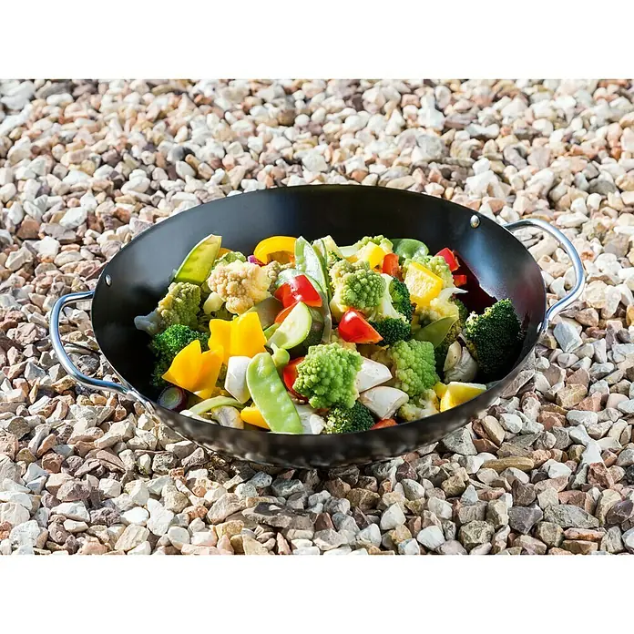 Kingstone KMS Čelični tanjur za Wok - Promjer: 38 cm - Proizvod u upotrebi