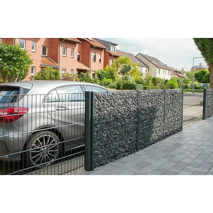 Kraus Gabionen-Pfosten-Set - 184 cm, Metall, Pulverbeschichtet - Stimmungsaufnahme