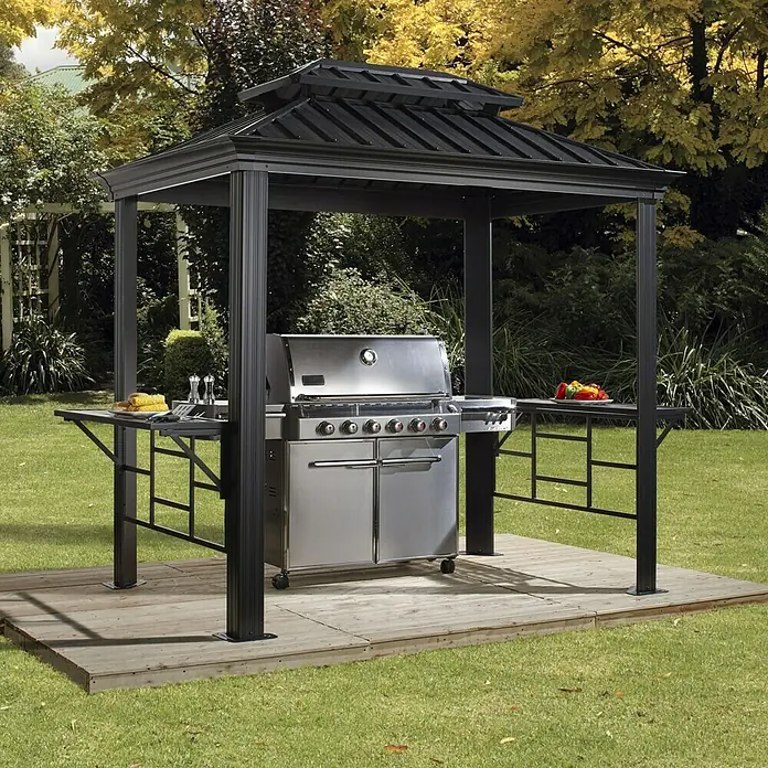 Sojag Grillpavillon Messina BBQ - 179 x 292 x 262 cm, Anthrazit - Stimmungsaufnahme