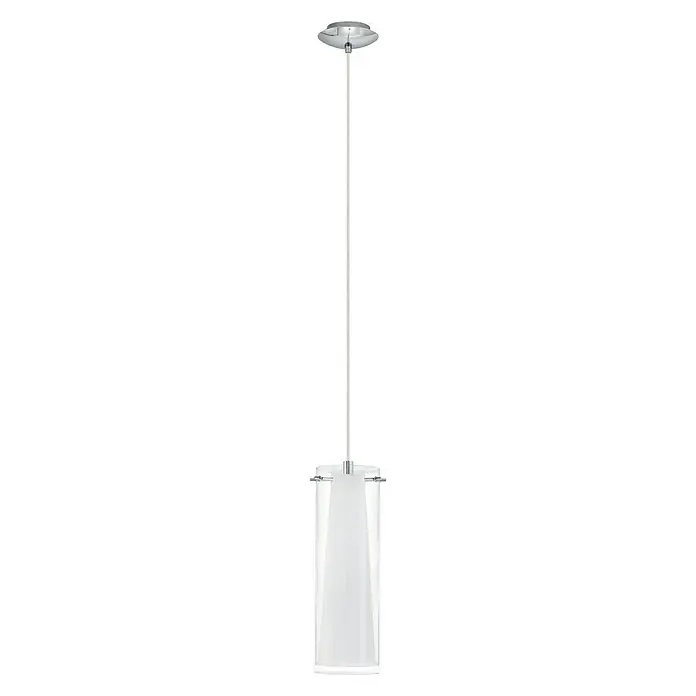 Eglo Pinto Lámpara colgante redonda - 60 W, Ø x Al: 110 mm x 110 cm, Cromo, E27 - Vista frontal