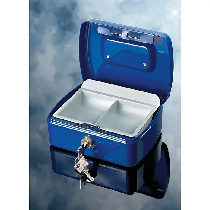 Burg-Wächter Office Line Caja de caudales 2167 - L x An x Al: 17,3 x 13 x 7,3 cm, Azul