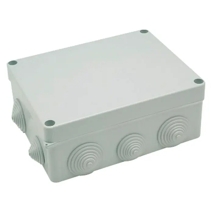 Famatel Caja de superficie para estancias con humedad con conos - 22 x 17 x 8,5 cm, En pared, IP55