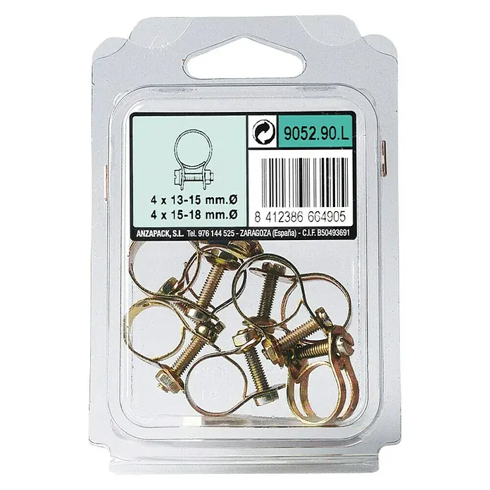 Set abrazaderas para tubo - 8 uds.