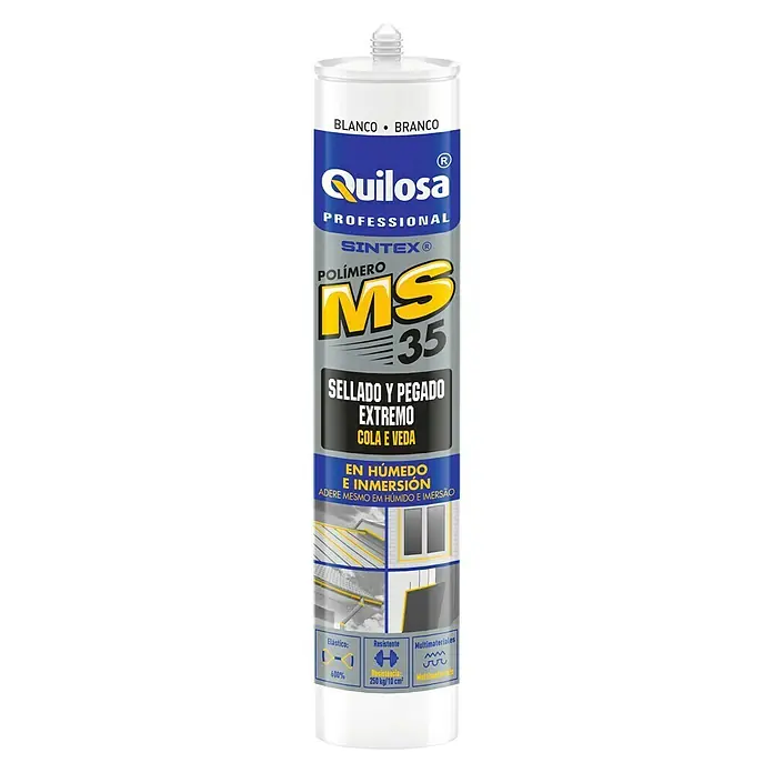 Quilosa Adhesivo y sellador Sintex MS 35 - Blanco, 300 ml
