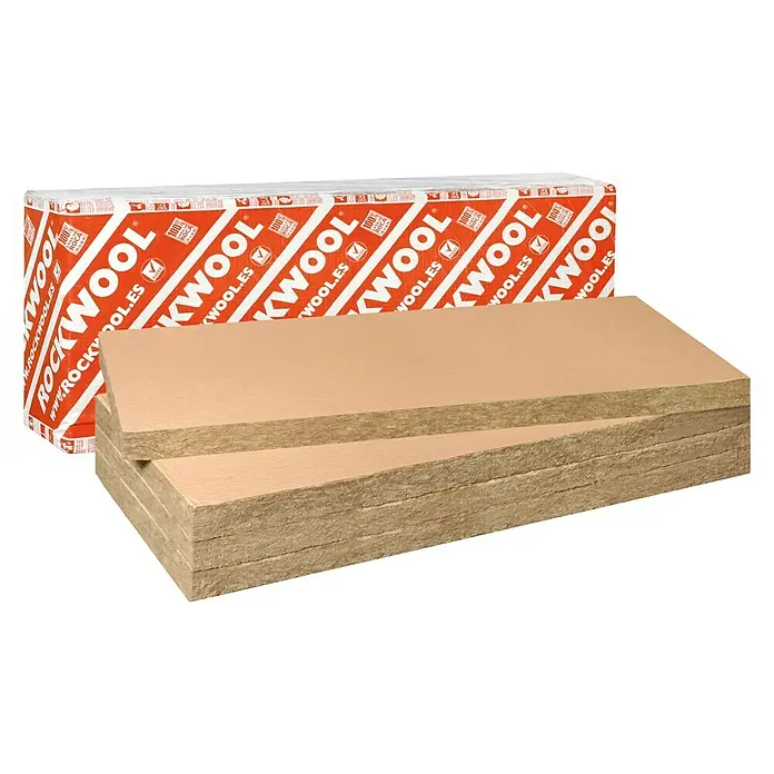 Rockwool Lana de roca panel semirrígido Confortpan con papel - 1,35 m x 0,6 m x 4 cm