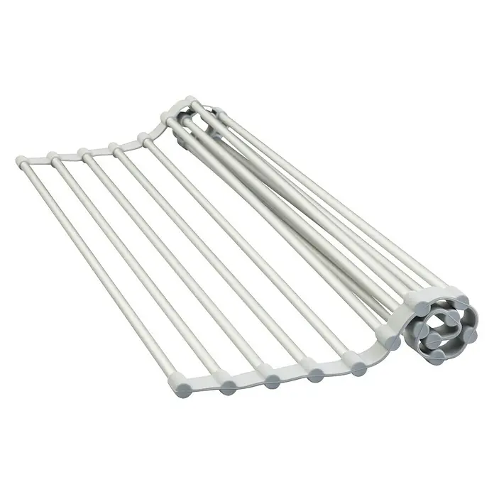 Escurreplatos enrollable - L x An x Al: 28 x 47 x 1 cm, Aluminio