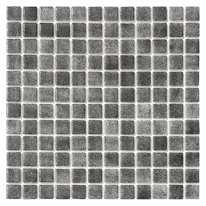 Palazzo Baldosa de mosaico Niebla antideslizante - 31,6 x 31,6 cm, Negro