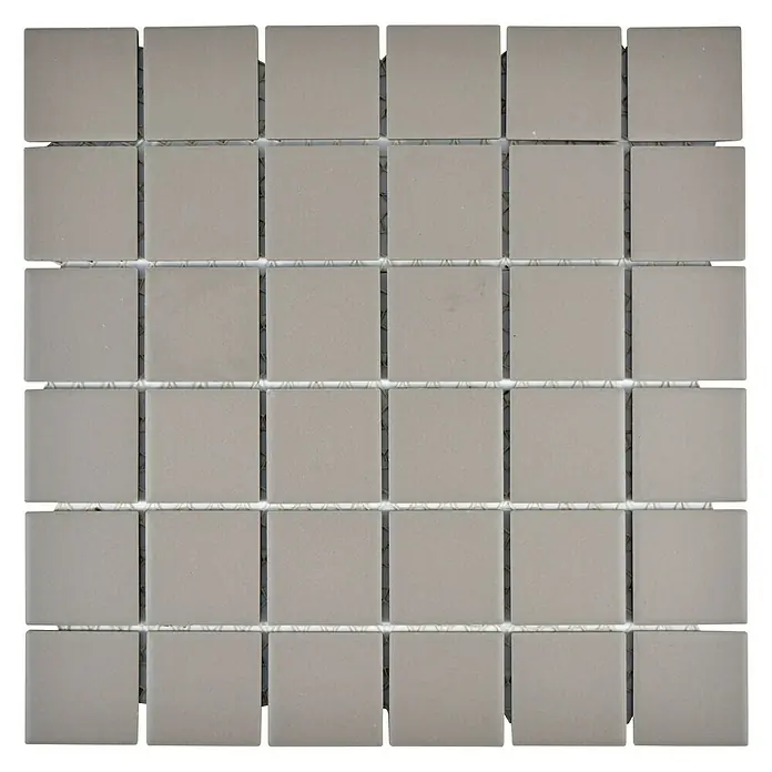 Mosaikfliese Quadrat Uni CU 203 - 29,8 x 29,8 cm, Hellgrau, Matt - Ansicht von oben