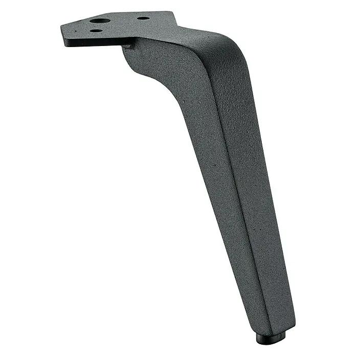 Hettich Möbelfuß Lanoia - L x B x H: 170 x 77 x 70 mm, Traglast: 50 kg, Schwarz - Vorderansicht