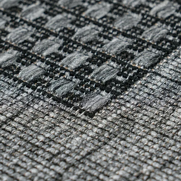 Sunset Flachgewebeteppich In- & Outdoor 607 - Silver, 170 x 120 cm, 100 % Polypropylen