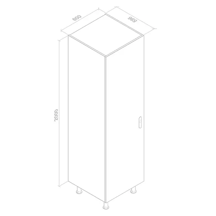 Top Element B Columna de cocina - L x An x Al: 58 x 60 x 200 cm, Blanco