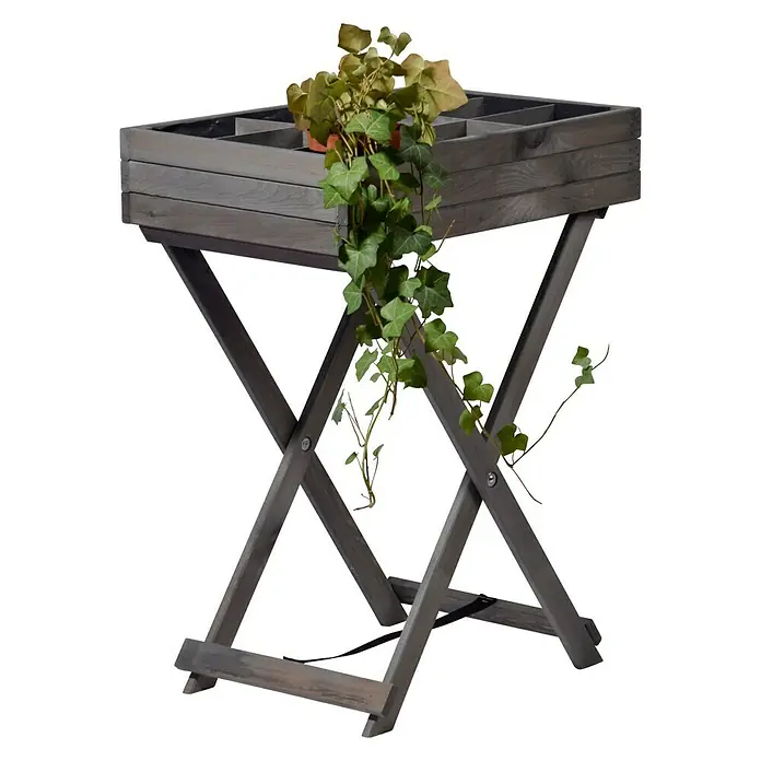 Dobar Kräuterhochbeet - 58 x 38 x 75 cm, Holz, Braun - Vorderansicht